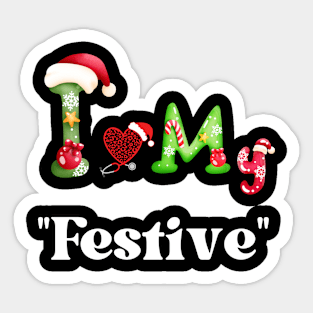 Xmas with "Festive" Sticker